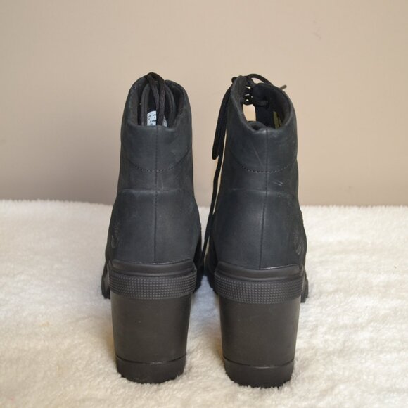 Timberland Lana Point Lace Up Chunky Heel Suede Leather Womens 9 Ankle Bootie - Picture 3 of 8